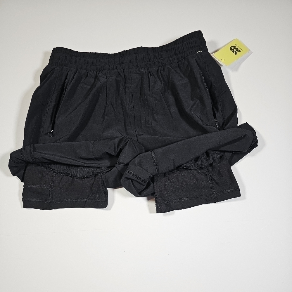 All In Motion 2-in-1 Activewear Black Shorts Size Medium NWT - Picture 13 of 14